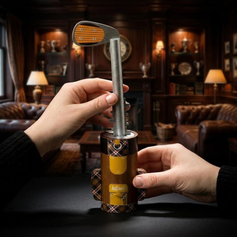 Wooden Grab A Club Golf Bag Brainteaser Puzzle