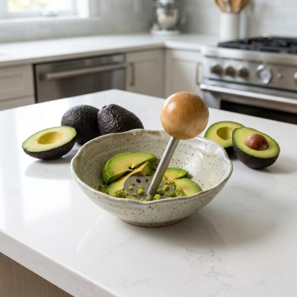 Wooden Handle Guacamole Rocking Masher