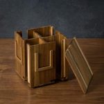 Wooden Swiveling Tea Organizer 1