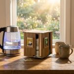 Wooden Swiveling Tea Organizer