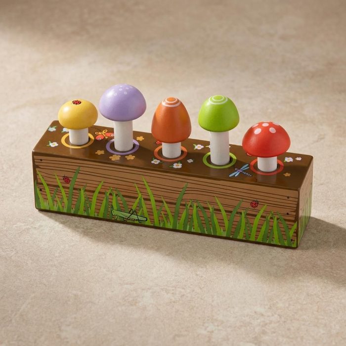Wooden Toddler Pop & Play Jumpin' Mushroom Garden 2