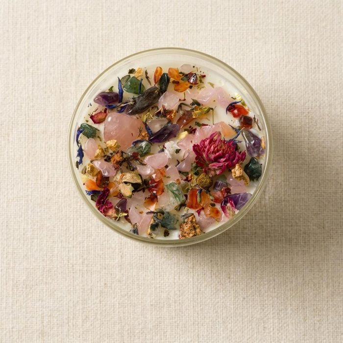 You Deserve Flowers Crystal Soy Candle 1