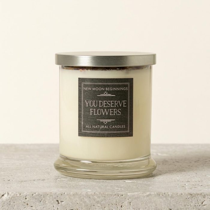 You Deserve Flowers Crystal Soy Candle 2