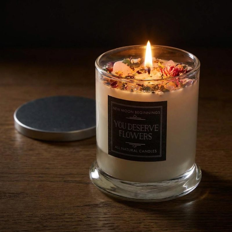 You Deserve Flowers Crystal Soy Candle