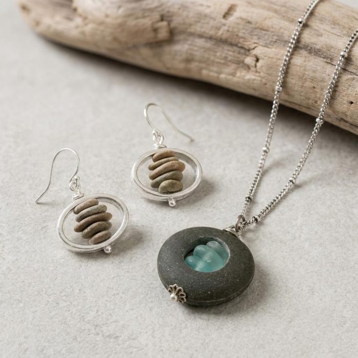 Zen River Stone Balance Earrings (2)