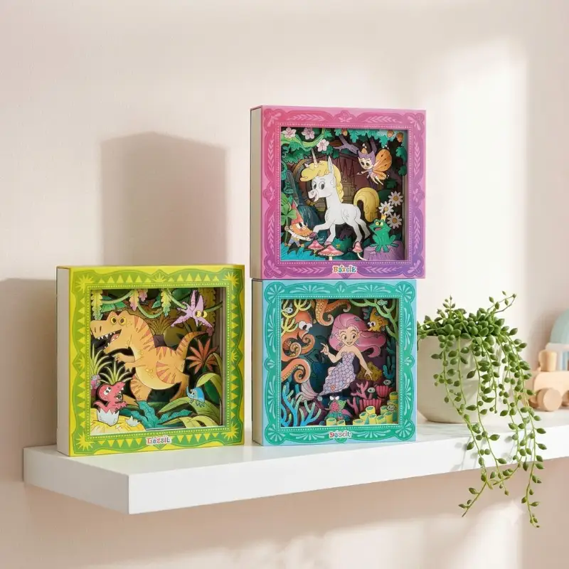 3d Coloring Slide Shadowbox Art 3d Coloring Slide Shadowbox Art