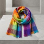 Alpaca-blend Seamless Rainbow Scarf 1