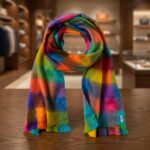 Alpaca-blend Seamless Rainbow Scarf