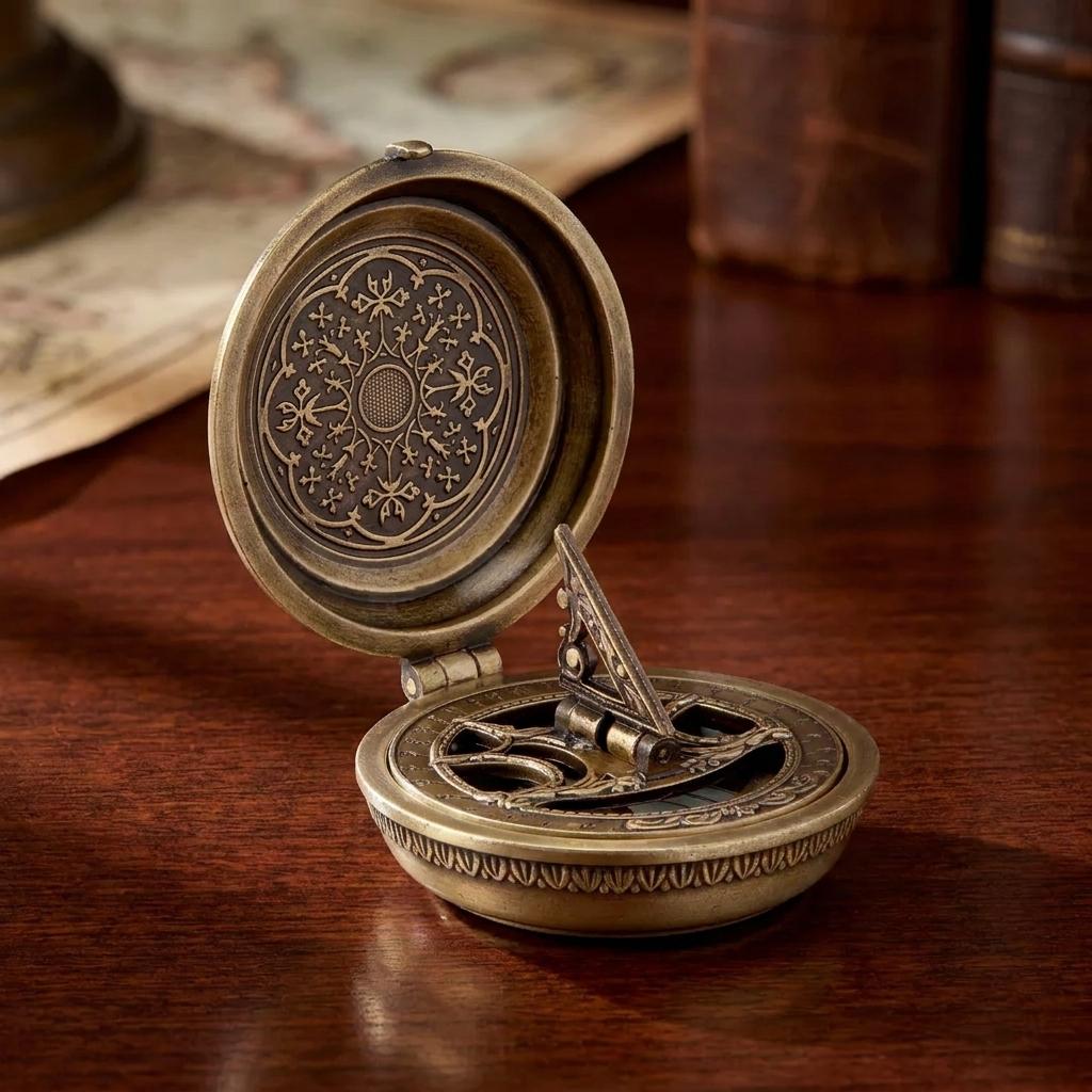 Antique Brass Compendium Desktop Ornament Antique Brass Compendium Desktop Ornament