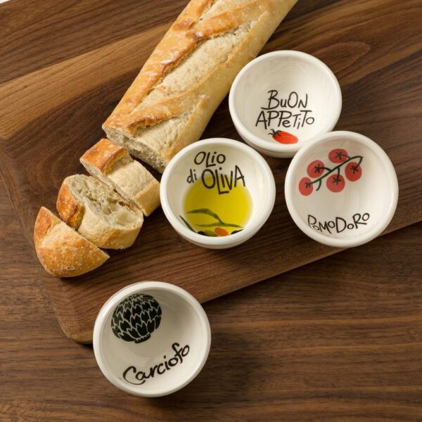Authentic Hand-painted Italian Dipping Bowls - Set Of 4