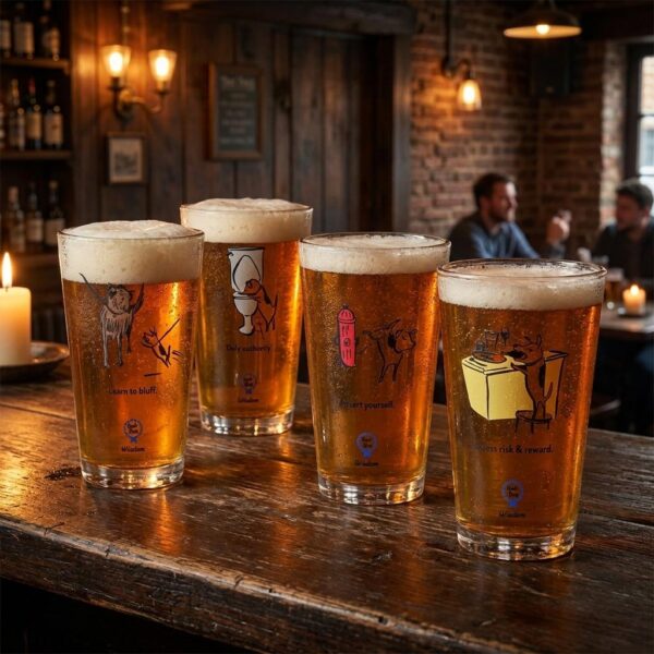 Bad Dog Wisdom Tumblers - 16oz Glass Pints