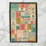 Bar Trivia Tea Towel With 27 Cocktail Facts And Figures