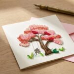 Beautiful Blossoming Love Hand-quilled Greeting Card 1