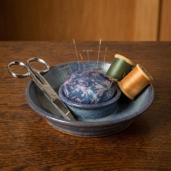 Beautiful Handmade Sewing And Pincushion Organizer Dish