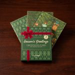 Beautiful Holiday Flowers Pop-up Greeting Card Set Of 3 4