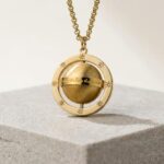 Beautiful Love Makes The World Go Round Spinning Necklace 1