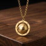 Beautiful Love Makes The World Go Round Spinning Necklace