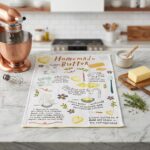 Butter Recipe Dish Towel With Illustrated Step By Step Guide 1