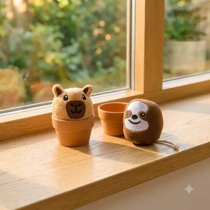 Capybara & Sloth Mini Grow Pals- Set Of 2a