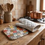 Cats On Cats Oven Mitt & Potholder Set - 100% Polyester (3)