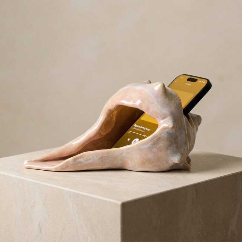 Ceramic Hand-sculpted Conch Shell Speaker