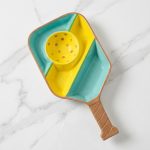 Ceramic Pickleball Paddle Snack Tray 1