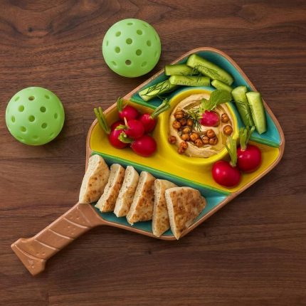 Ceramic Pickleball Paddle Snack Tray