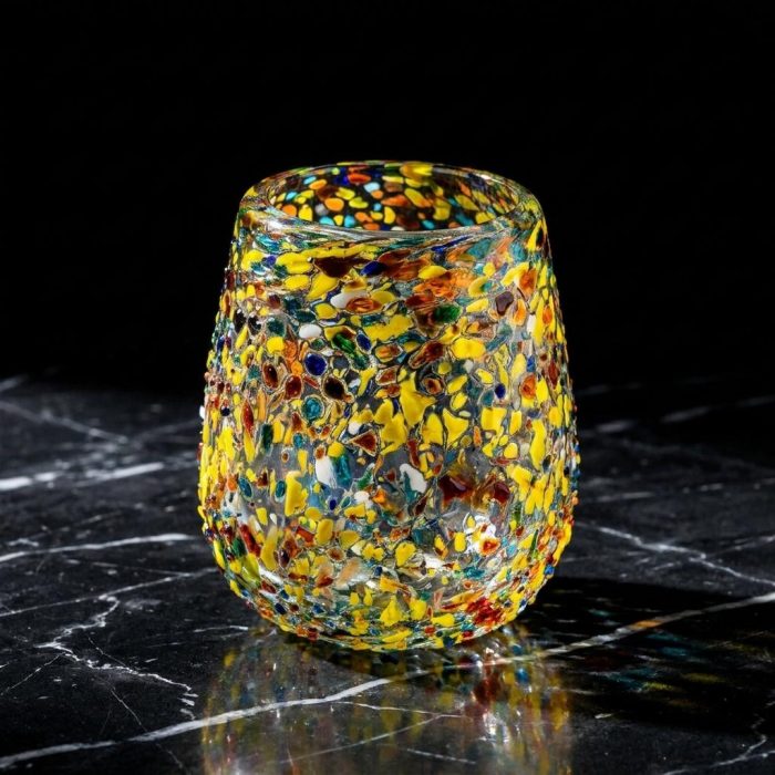Colorful Fiesta Stemless Wine Glasses - Set Of 4 2