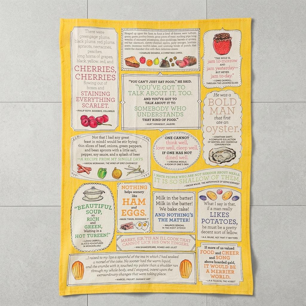 Cotton Literary Tastes Tea Towel Cotton Literary Tastes Tea Towel