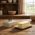 Cow Butter Dish - Creamy Farmhouse Stoneware (1)
