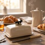 Cow Butter Dish - Creamy Farmhouse Stoneware (2)