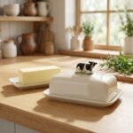 Cow Butter Dish - Creamy Farmhouse Stoneware (3)