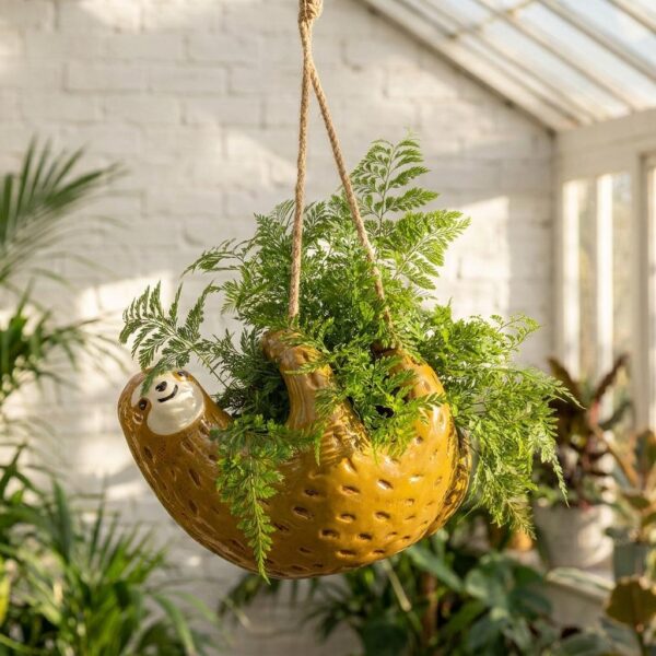 Cute Serene Sloth Hanging Planter