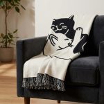 Cute Snuggle Cat Throw Blanket 1