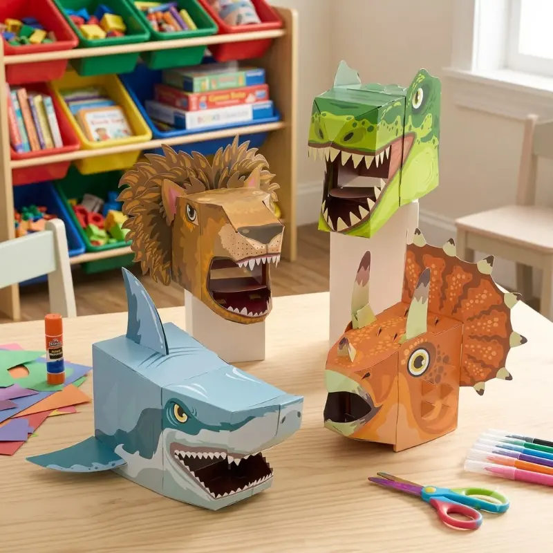 Diy 3d Paper Mask Set Diy 3d Paper Mask Set