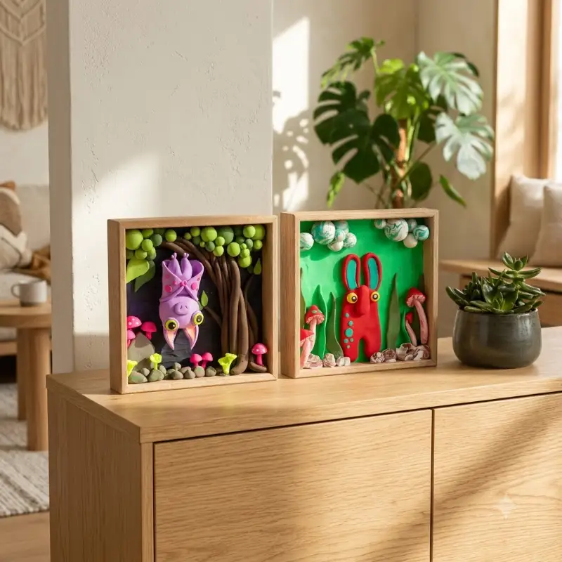Diy Fantastical World Clay Shadow Box Kit