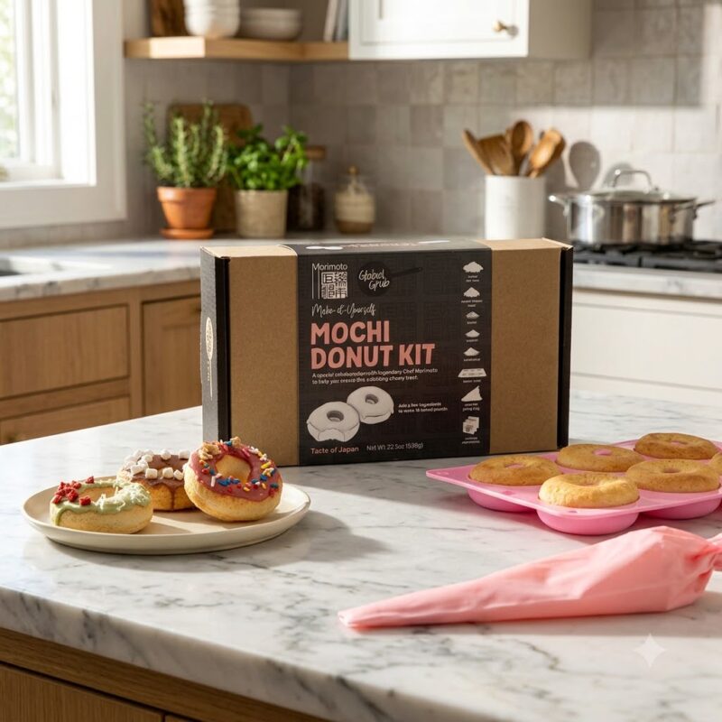Diy Mochi Donut Kit With Reusable Mold And Glazes (1)