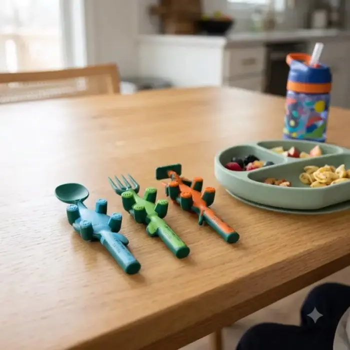 Dinosaur Plate And Utensils 1