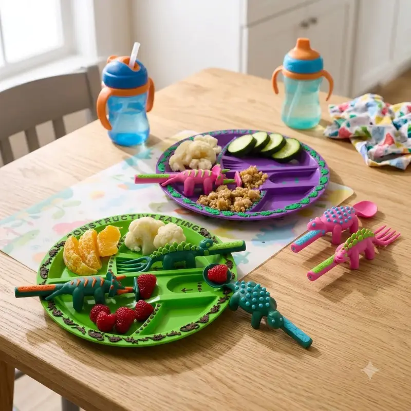 Dinosaur Plate And Utensils 3