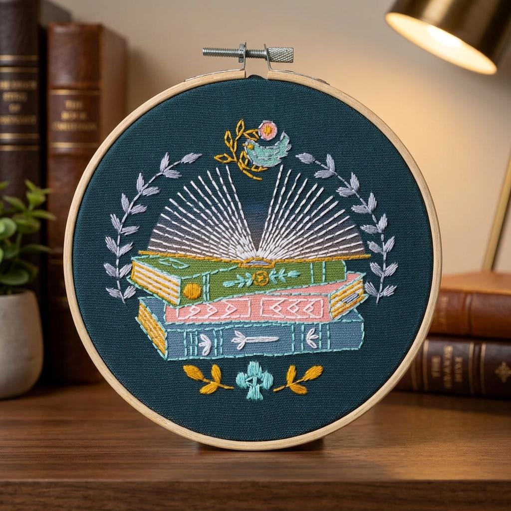 Eco-friendly The Reader's Beginner Embroidery Kit Eco-friendly The Reader's Beginner Embroidery Kit