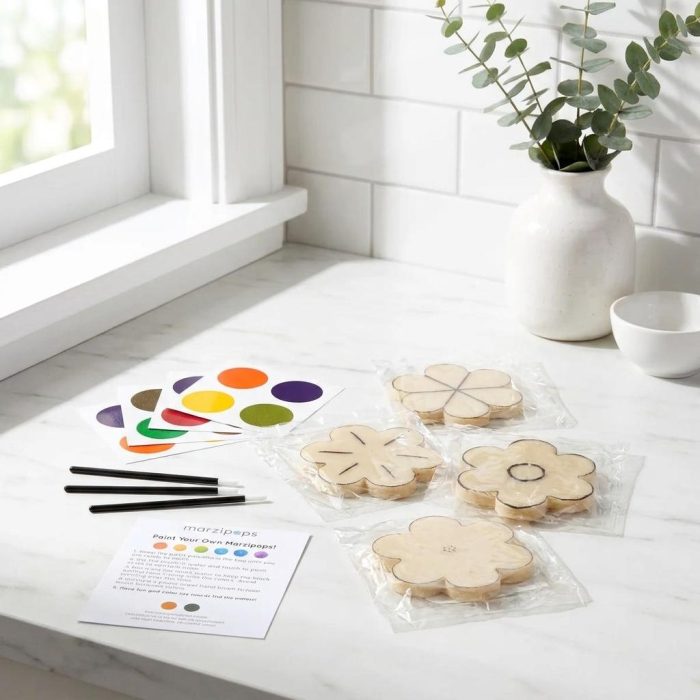 Edible Paint Your Own Marzipan Flowers Kit 2