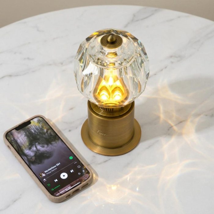 Elegant Faceted Crystal Bluetooth Speaker 2
