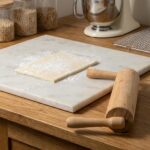 Ergonomic Rolling Pin With Vertical Bamboo Handles