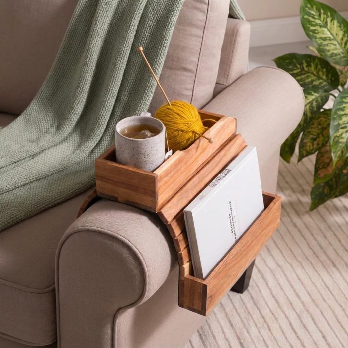 Flexible Wooden Couch Caddy 1