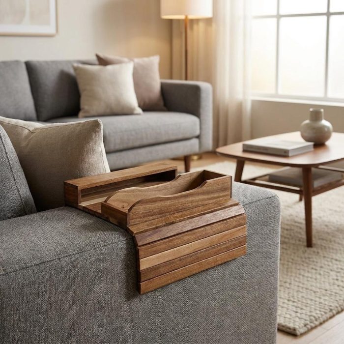 Flexible Wooden Couch Caddy 2