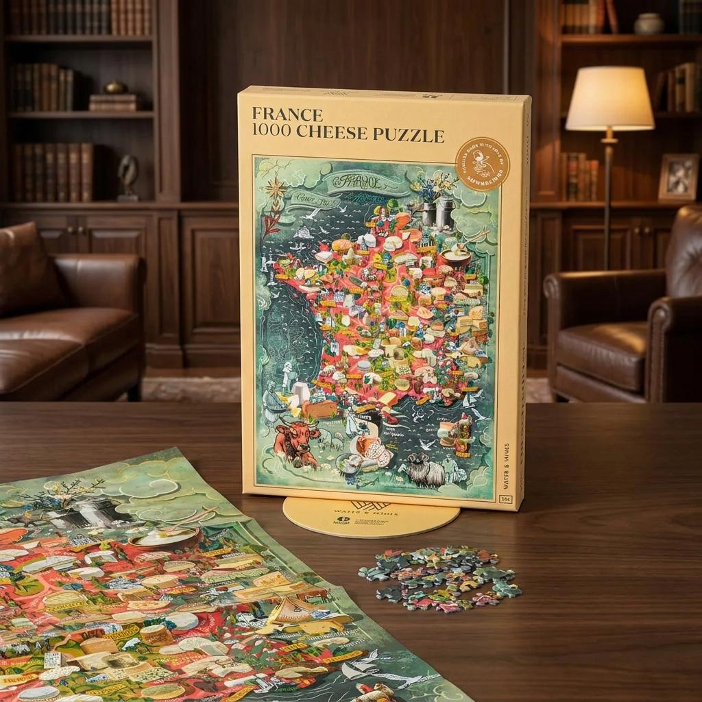For The Love Of French Cheese 1000-piece Puzzle For The Love Of French Cheese 1000-piece Puzzle