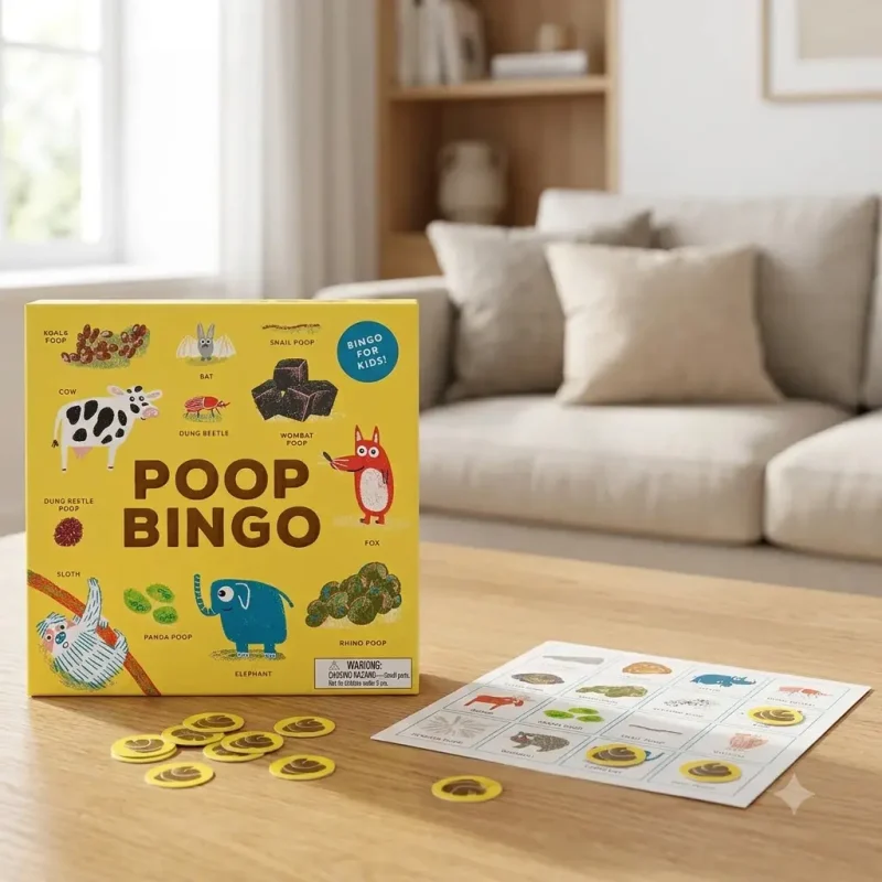 Funny Animal Poop Bingo Game 2