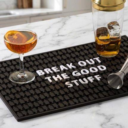 Funny Break Out The Good Stuff Rubber Bar Mat