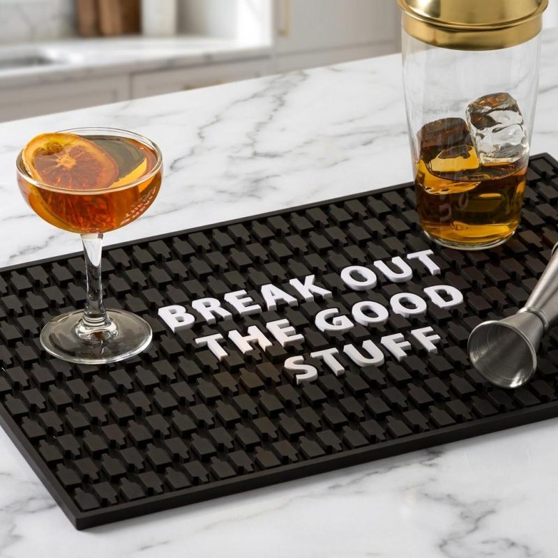 Funny Break Out The Good Stuff Rubber Bar Mat