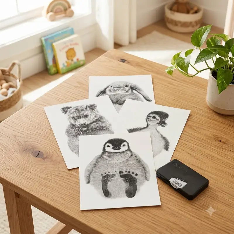 Furry Feet Baby Footprint Kit (3)